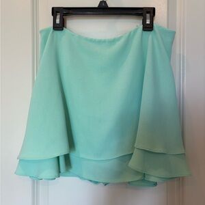 DO+BE Mint Green Layered Mini Skirt